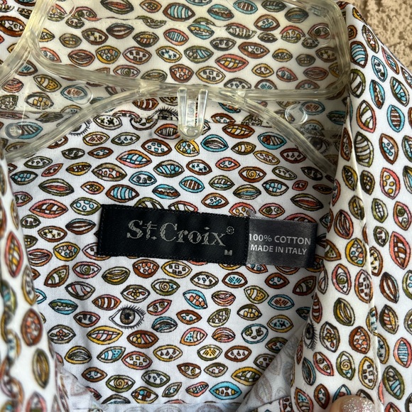 St. Croix button down collared shirt (eye print) - Picture 6 of 6